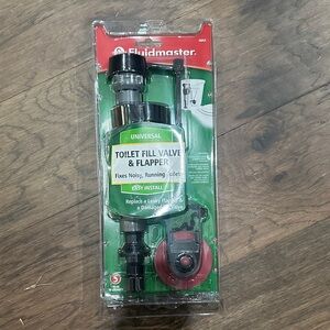 Universal Toilet Fill Valve & Flapper - Black